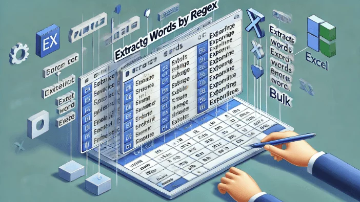 How to Extract Words by Regex in Excel in Bulk for Free?