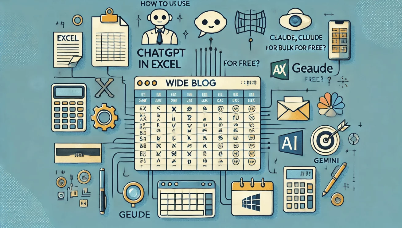 How to Use ChatGPT, Claude, and Gemini in Excel in Bulk for Free?