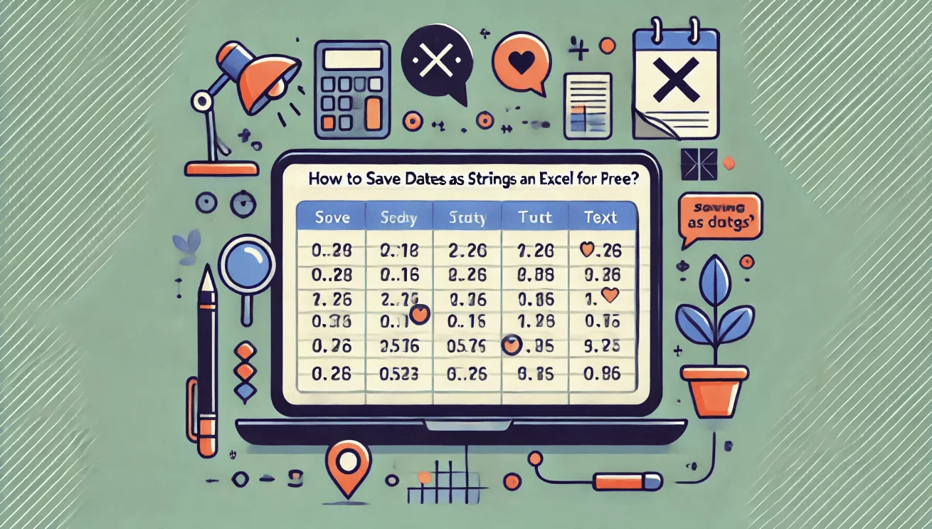 How to Save Dates as Strings in Excel in Bulk for Free?